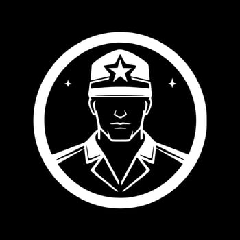 Military, Minimalist and Simple Silhouette - Vector illustration