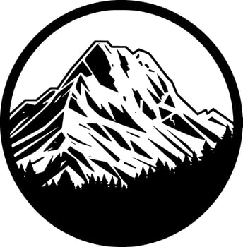 Mountain, Minimalist and Simple Silhouette - Vector illustration