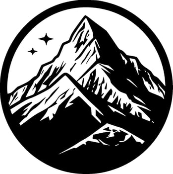 Mountain, Minimalist and Simple Silhouette - Vector illustration