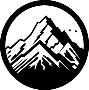 Mountain Range - Minimalist and Flat Logo - Vector illustration