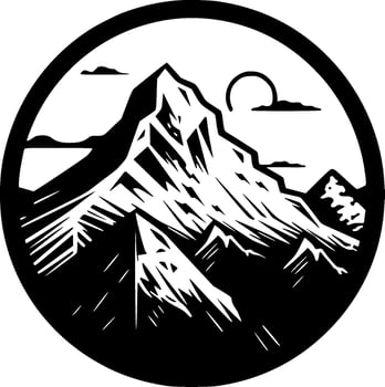 Mountain Range, Minimalist and Simple Silhouette - Vector illustration