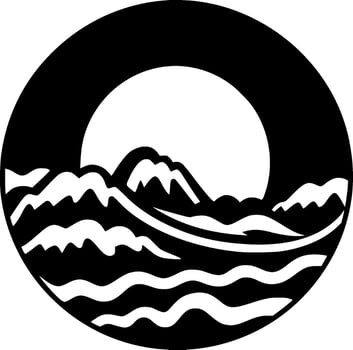 Ocean - High Quality Vector Logo - Vector illustration ideal for T-shirt graphic