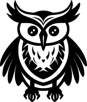 Owl, Minimalist and Simple Silhouette - Vector illustration