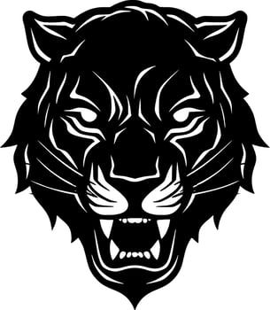 Panther - Black and White Isolated Icon - Vector illustration
