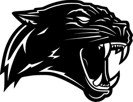 Panther - Black and White Isolated Icon - Vector illustration