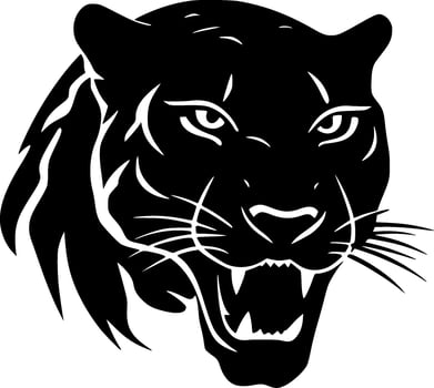 Panther, Black and White Vector illustration