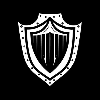 Shield, Minimalist and Simple Silhouette - Vector illustration