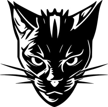 Wildcat, Black and White Vector illustration