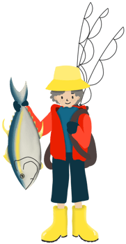 The fisherman with big fish. png
