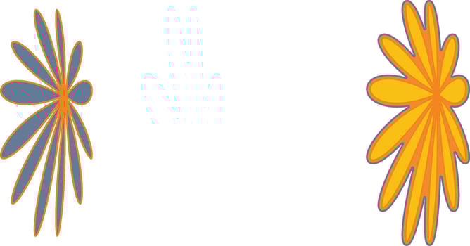 set of flowers vector