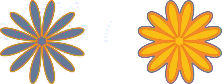 set of flowers vector