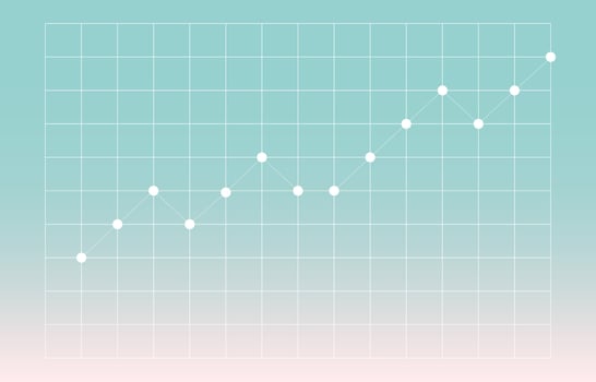 financial line graph chart growth, Investment, stock market on gardient background vector
