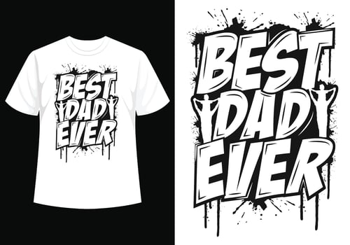 Best dad ever t-shirt design vector