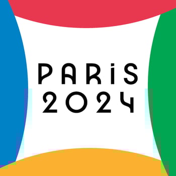 Ukraine, Kharkiv - August, 2, 2023. Paris, France, 2024 Summer Olympics official logo. vector