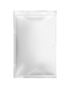 White foil blank paper bag envelope isolated PNG transparent