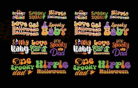 Halloween quote retro design for t-shirt, vector