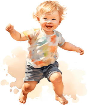 Watercolor dancing kid, happy boy dance, playing boy, watercolor clipart isolated on white background. png