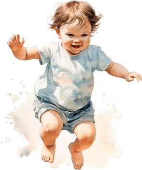 Watercolor dancing kid, happy boy dance, playing boy, watercolor clipart isolated on white background. png