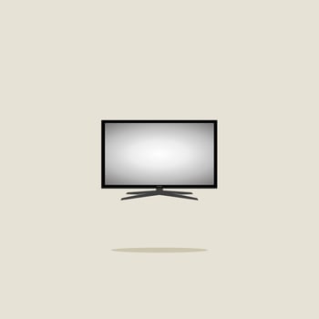 Vector Television Flat Design Animation Mock Up Simple Attractive