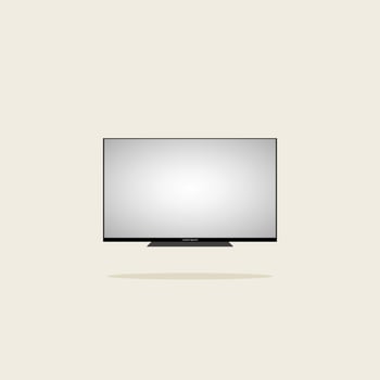 Vector Television Flat Design Animation Mock Up Simple Attractive