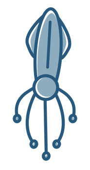 blue cartoon octopus png