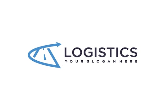 Logistics logo design with modern unique concept vector