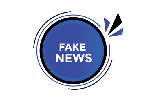 Fake news button web banner templates. Vector Illustration