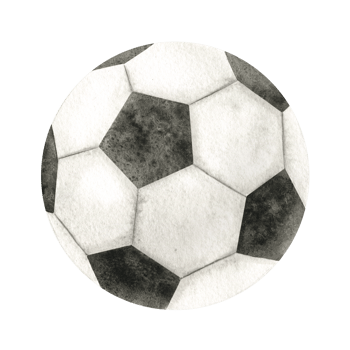 Soccer ball. Football ball. Watercolor hand drawn illustration. Isolated. Sports equipment. For football club, sporting goods stores, poster and postcard design png