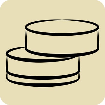 Icon Alfajor. related to Argentina symbol. hand drawn style. simple design editable. simple illustration vector