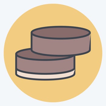 Icon Alfajor. related to Argentina symbol. color mate style. simple design editable. simple illustration vector