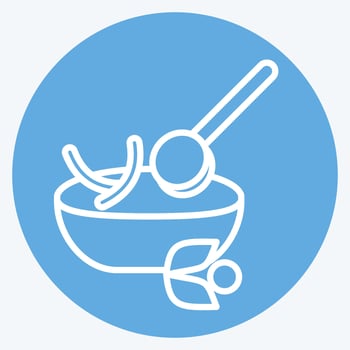 Icon Chimichurri. related to Argentina symbol. blue eyes style. simple design editable. simple illustration vector