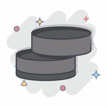Icon Alfajor. related to Argentina symbol. comic style. simple design editable. simple illustration vector