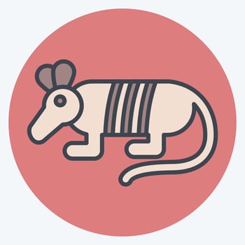 Icon Armadillo. related to Argentina symbol. color mate style. simple design editable. simple illustration vector