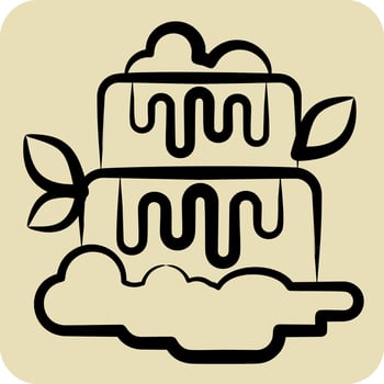 Icon Falls. related to Argentina symbol. hand drawn style. simple design editable. simple illustration vector