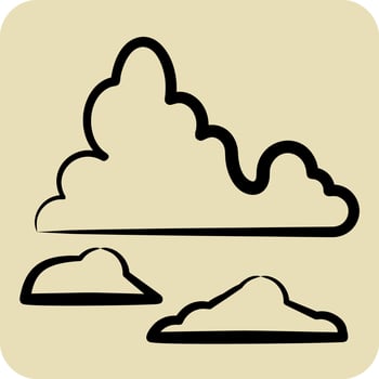 Icon Glacier. related to Argentina symbol. hand drawn style. simple design editable. simple illustration vector