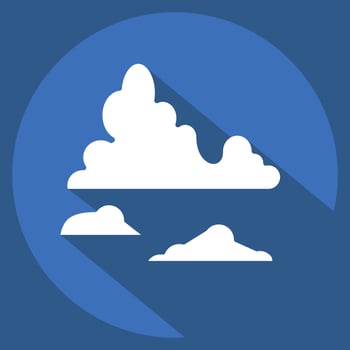 Icon Glacier. related to Argentina symbol. long shadow style. simple design editable. simple illustration vector