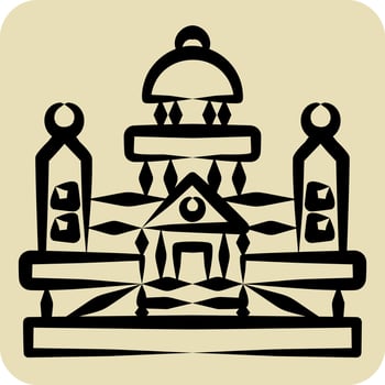 Icon Parliament. related to Argentina symbol. hand drawn style. simple design editable. simple illustration vector