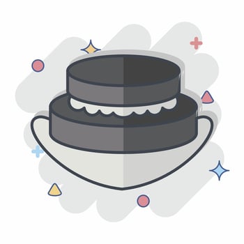 Icon Patty. related to Argentina symbol. comic style. simple design editable. simple illustration vector