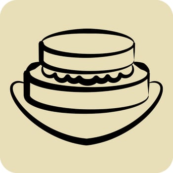 Icon Patty. related to Argentina symbol. hand drawn style. simple design editable. simple illustration vector