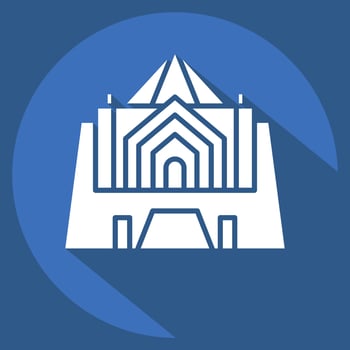 Icon Recoleta Argentia. related to Argentina symbol. long shadow style. simple design editable. simple illustration vector