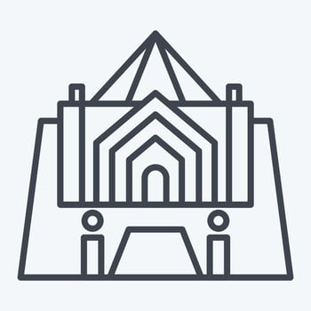 Icon Recoleta Argentia. related to Argentina symbol. line style. simple design editable. simple illustration vector
