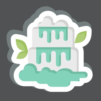 Sticker Falls. related to Argentina symbol. simple design editable. simple illustration vector