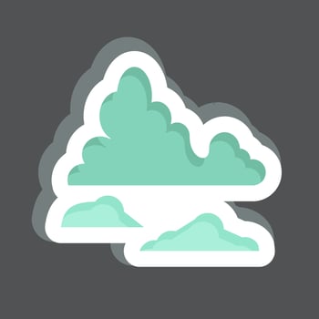 Sticker Glacier. related to Argentina symbol. simple design editable. simple illustration vector