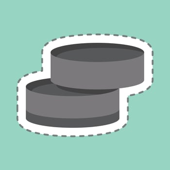 Sticker line cut Alfajor. related to Argentina symbol. simple design editable. simple illustration vector