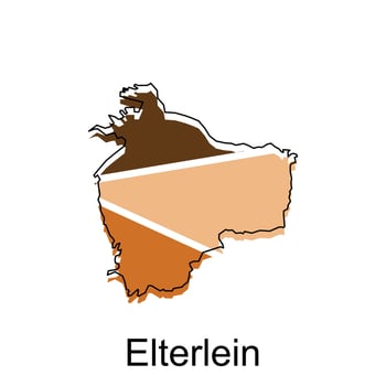 vector map of Elterlein modern outline, High detailed vector illustration Design Template