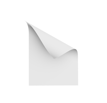 Bent empty paper sheet. empty paper Mockup A4 format paper with shadows 3d Illustration png