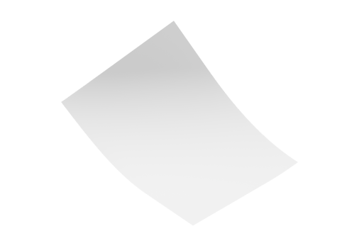 Bent empty paper sheet. empty paper Mockup A4 format paper with shadows 3d Illustration png