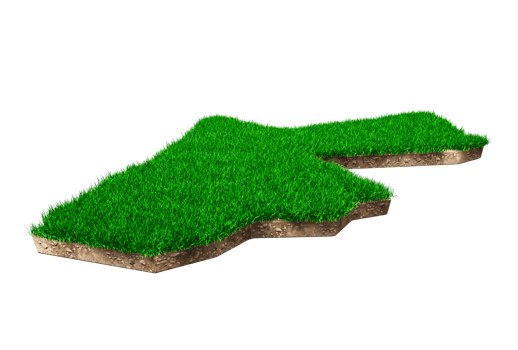 Jordan map soil land geology cross section with green grass 3d illustration png