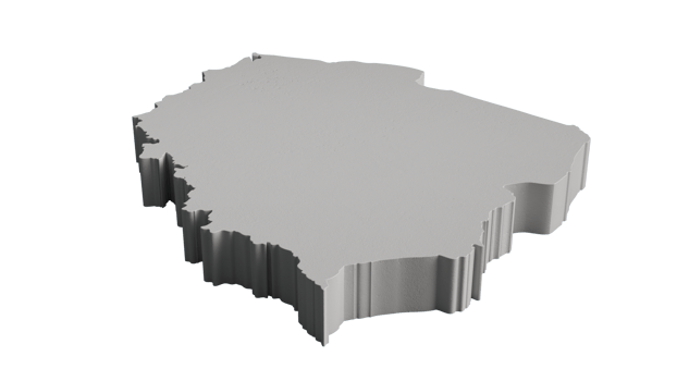 Poland 3D Topographic map Geography Cartography and topology 3D illustration png