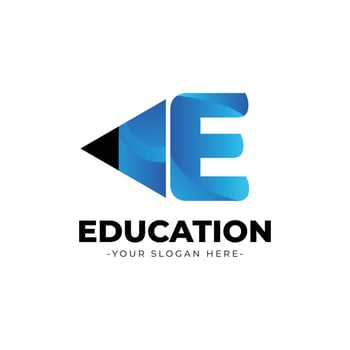 Letter E Education Logo Design vector template